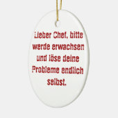 "Lieber Koch, bitte." Keramikornament (Links)