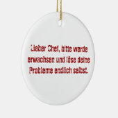 "Lieber Koch, bitte." Keramikornament (Rechts)