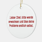 "Lieber Koch, bitte." Keramikornament (Links)