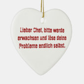 "Lieber Koch, bitte." Keramikornament (Rechts)