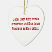 "Lieber Koch, bitte." Keramikornament (Links)