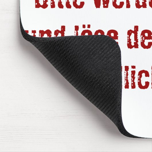 "Lieber Koch, bitte." Mousepad (Ecke)