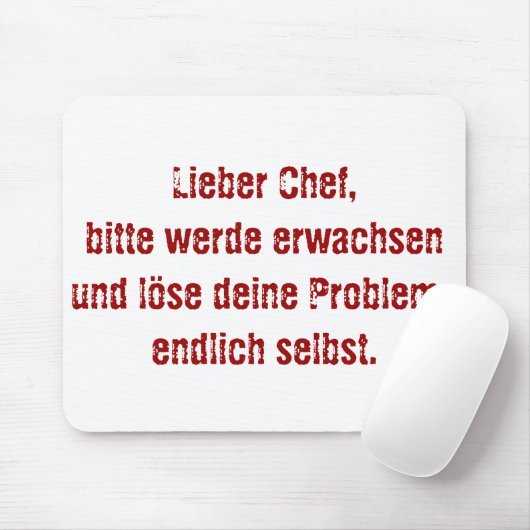 "Lieber Koch, bitte." Mousepad (Mit Mouse)
