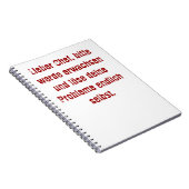 "Lieber Koch, bitte." Notizblock (Rechte Seite)