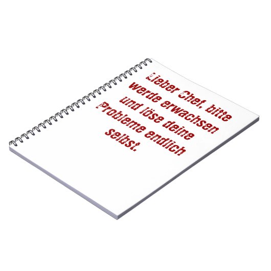 "Lieber Koch, bitte." Notizblock (Linke Seite)