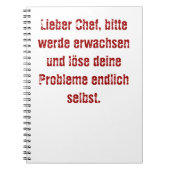 "Lieber Koch, bitte." Notizblock (Vorderseite)