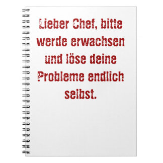 "Lieber Koch, bitte." Notizblock