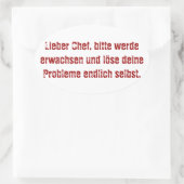 "Lieber Koch, bitte." Ovaler Aufkleber (Tasche)