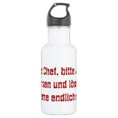 "Lieber Koch, bitte." Trinkflasche (Vorderseite)