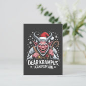 Lieber Krampus Ich kann Weihnachten Weihnachten er Ankündigungspostkarte (Stehend Vorderseite)