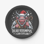 Lieber Krampus Ich kann Weihnachten Weihnachten er Pappteller (Vorderseite)
