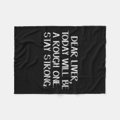 Lieber Leber wird heute ein rauer Bleibe sein Fleecedecke (Vorderseite (Horizontal))