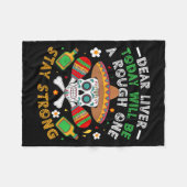 Lieber Leber wird heute ein rauer Bleibe sein Fleecedecke (Vorderseite (Horizontal))