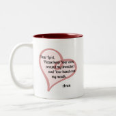 Lieber Lord Keep Your Arm Around… Zweifarbige Tasse (Links)