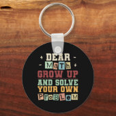 Lieber Mathe wächst auf und löst Ihre eigenen Prob Schlüsselanhänger (Vorderseite)