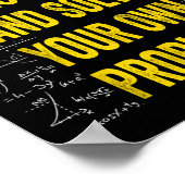 Lieber Mathematik löst Ihr eigenes Problem witzige Poster (Ecke)