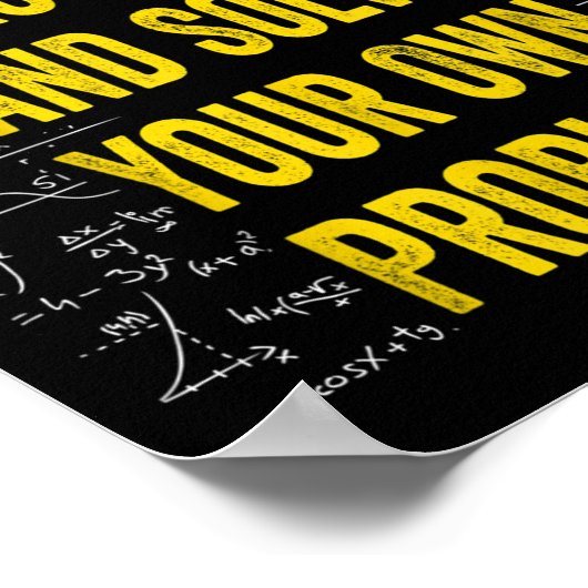 Lieber Mathematik löst Ihr eigenes Problem witzige Poster (Ecke)