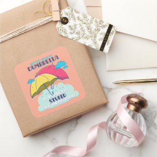 Lieber meinen Dumbrella, ist es Hübsch dumm Quadratischer Aufkleber