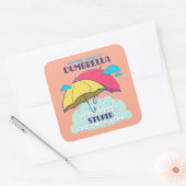 Lieber meinen Dumbrella, ist es Hübsch dumm Quadratischer Aufkleber (Umschlag)