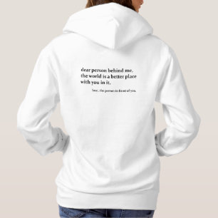 Lieber Mensch hinter mir - Freundlichkeit Hoodie