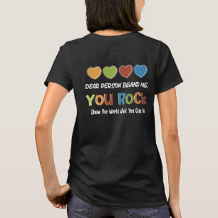 "Lieber Mensch hinter mir" mit Herz drucken T-Shirt
