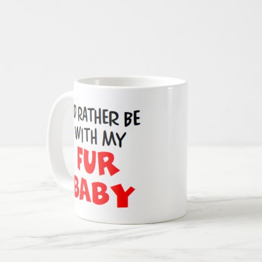 lieber mit Pelzbaby Kaffeetasse (Vorderseite Links)
