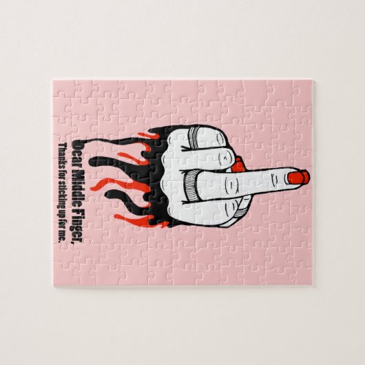Lieber Mittelfinger Puzzle (Horizontal)
