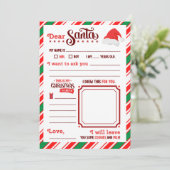 „Lieber Nikolaus“ Brief Einladung (Stehend Vorderseite)