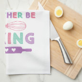 Lieber Rosa Lila Backen Geschirrtuch (Viertel Falte)