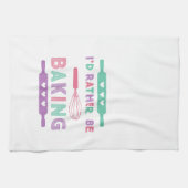 Lieber Rosa Lila Backen Geschirrtuch (Horizontal)