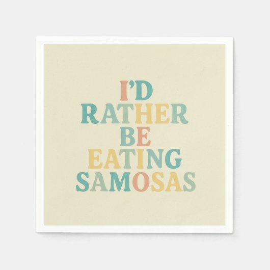 lieber Samosas essen Serviette (Vorderseite)