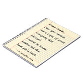 LIEBER SANKT-BUCHSTABE von einem frechen Jungen Notizblock (Linke Seite)