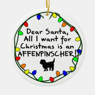Lieber SanktAffenpinscher Keramik Ornament