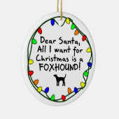 Lieber SanktFoxhound Keramikornament (Rechts)