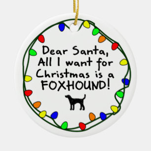 Lieber SanktFoxhound Keramikornament