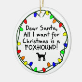 Lieber SanktFoxhound Keramikornament (Links)