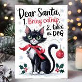Lieber Santa Bring Catnip Funny Cat Weihnachten