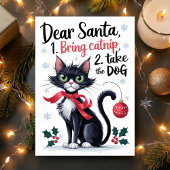 Lieber Santa Bring Catnip Funny Cat Weihnachten