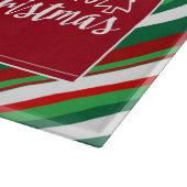 Lieber Santa Cookie & Milk Tray Roter Hintergrund Schneidebrett (Ecke)