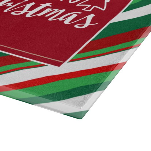 Lieber Santa Cookie & Milk Tray Roter Hintergrund Schneidebrett (Ecke)