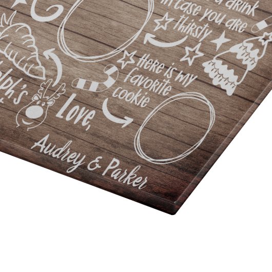 Lieber Santa Cookie Schneidebrett (Ecke)