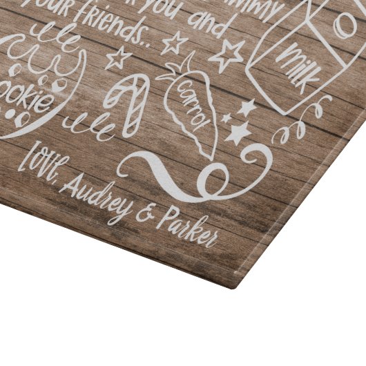 Lieber Santa Cookie Tray Schneidebrett (Ecke)