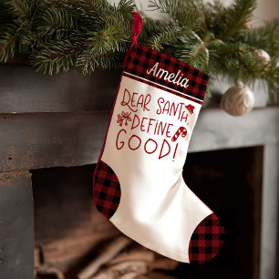Lieber Santa Definiere Gute Lustige Cute Brief An  Kleiner Weihnachtsstrumpf