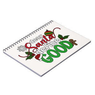 Lieber Santa Definiere gutes Weihnachten Notizbu Notizblock
