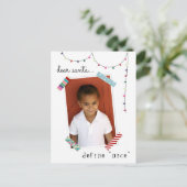 Lieber Santa Definition Nice Foto Urlaub / Weihnac Postkarte (Stehend Vorderseite)