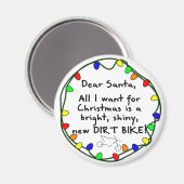 Lieber Santa Dirt Bike Magnet (Vorderseite/Rückseite)