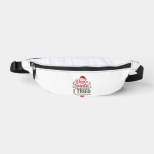Lieber Santa hat Weihnachtsmütze Geschenkbox auspr Bauchtasche