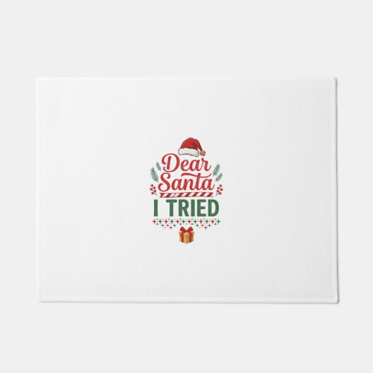 Lieber Santa hat Weihnachtsmütze Geschenkbox auspr Fußmatte (Vorderseite)