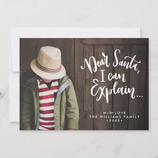 Lieber Santa I kann Ihnen das Funny Holiday Full F Einladung (Vorderseite)