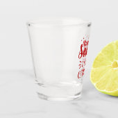 Lieber Santa I kann Weihnachtstypografie erklären Schnapsglas (Links)